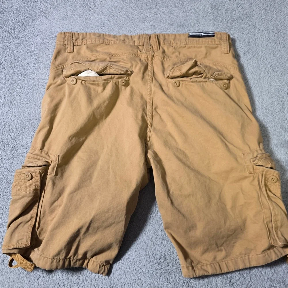 Jordan Craig Mens 36 Cargo Shorts Tan Khaki Cotton Utility Multi Pocket 4454